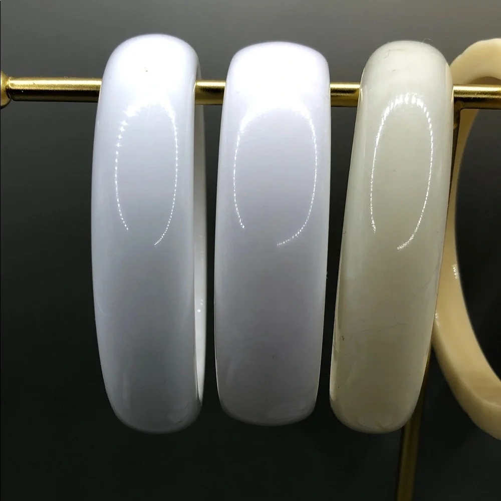 Bundle lot 6 vintage acrylic and more bangle bracelets stack layer layering.
